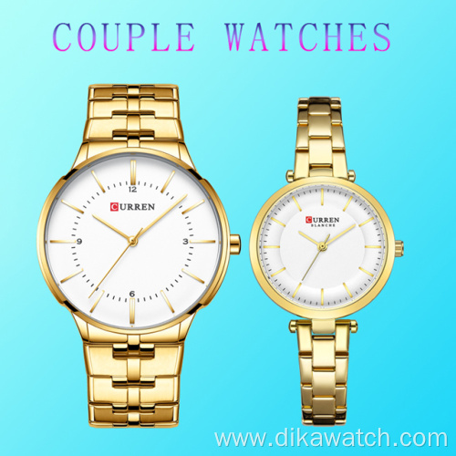 Couple Watch Set Curren Watches For Man And Woman Minimalist Watch Men 2021 Relogio Masculino Business Wristwatch For Lovers